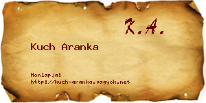 Kuch Aranka névjegykártya